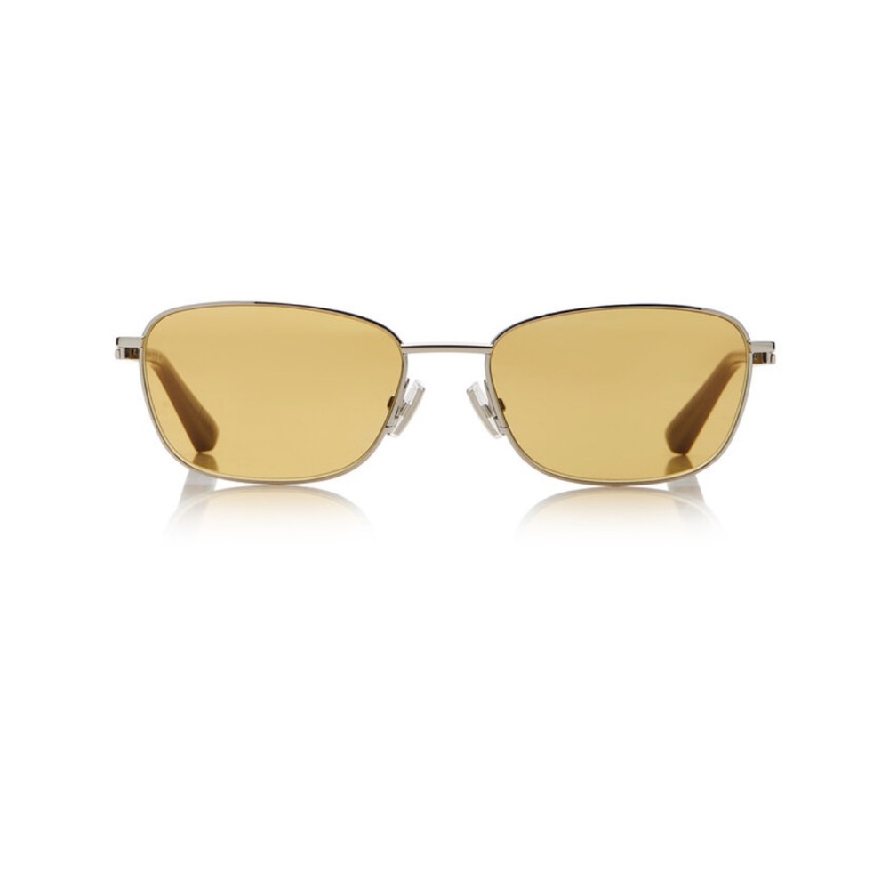 Bottega Veneta Split Rectangular Sunglasses- Silv… - image 1
